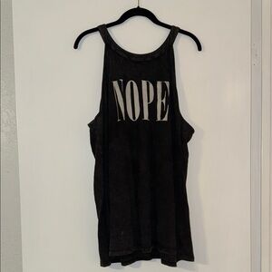Torrid Black 'NOPE' Graphic Tank Top Size 3